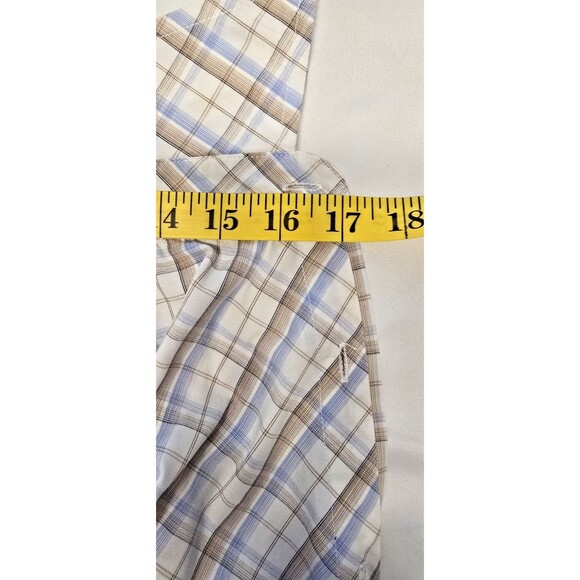 GUESS Long Sleeved Men's Shirt 100% Cotton Size M - Blue/Beige/White - Picture 7 of 12